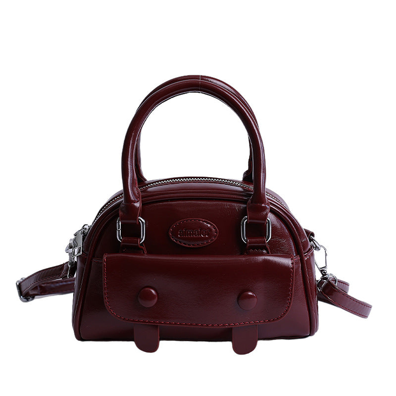 Cross-border niche design bag women's summer 2025 new fashion messenger bag Korean version popular portable bowling bag