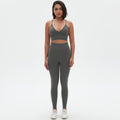 New arrivalhigh waist hip lifting tights suspenders beautiful back sports bra fitness suit cross-border seamless quick-drying yoga clothes