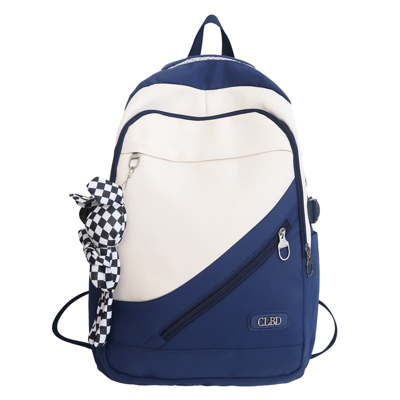 New schoolbag female college student junior high school large-capacity backpack wear-resistant weight-reducing schoolbag travel computer backpack