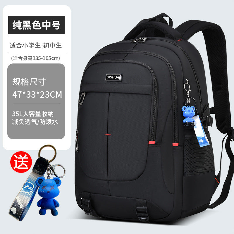 2026 new school backpack for boys - extra large capacity, lightweight, spine-protecting backpack for junior high and high school students
