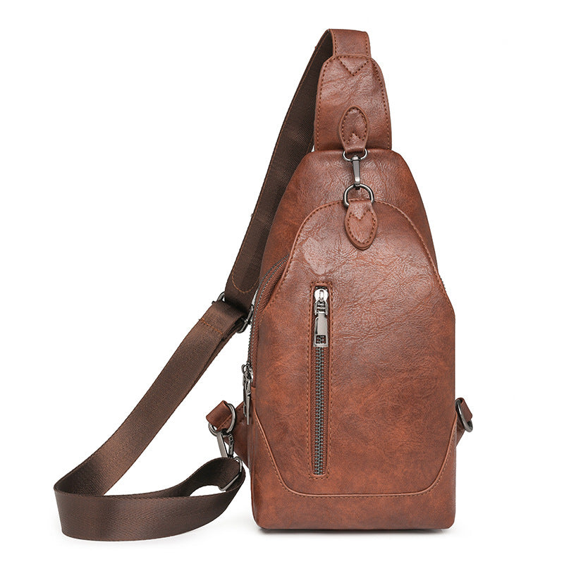 Cross-border popular women's bags PU bags, messenger bags, spring women's versatile retro breast bags, fanny packs, one piece wholesale