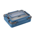304 stainless steel divided lunch box - portable student bento box with lid, compartments, handle, insulated tray, and utensils