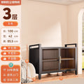 Kitchen for home steel storage cabinet balcony bedroom living room multi-layer dust-proof double door storage cabinet with wheels