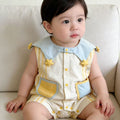 Summer lightweight newborn baby clothes - cute cartoon sleeveless romper for boys and girls, perfect for first birthday celebrations