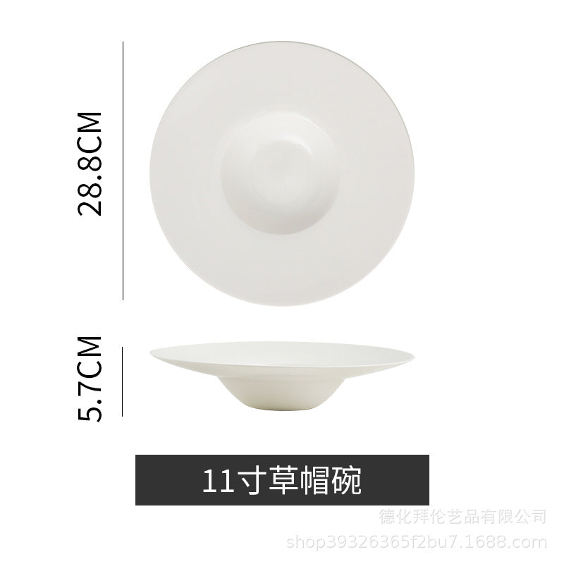 Nordic creative high-end western dinner plate pasta plate hotel restaurant upscale dessert pastry pasta presentation plate