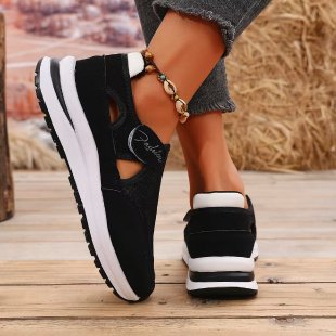 plus size  casualflats women's spring & fall new arrivalthick sole fly woven breathable velcro casual mesh shoes