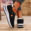 plus size  casualflats women's spring & fall new arrivalthick sole fly woven breathable velcro casual mesh shoes