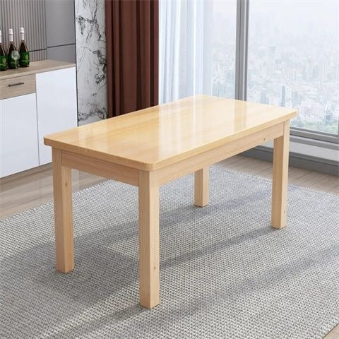 Solid wood dining table for home, small apartment, minimalist modern rectangular table, dining table for commercial restaurants and cafes
