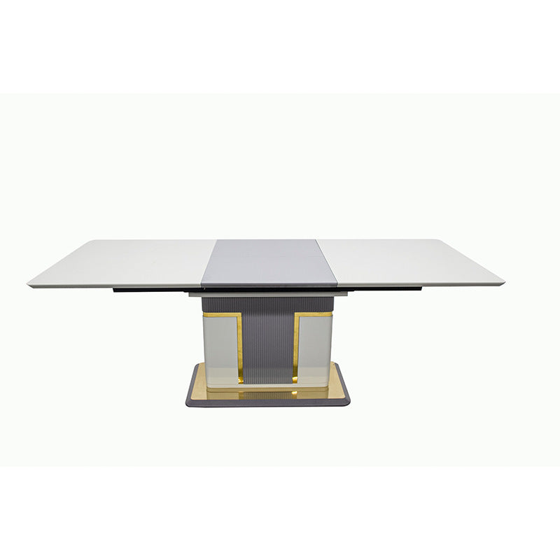 Dining tablesexportmdf dining table scandinavianaccessible luxury modern retractable foldable tempered glass table