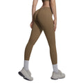 seamless knittingpure colorv waist tight breathable butt lifting yoga pants sports running fitness casual nine-point pants