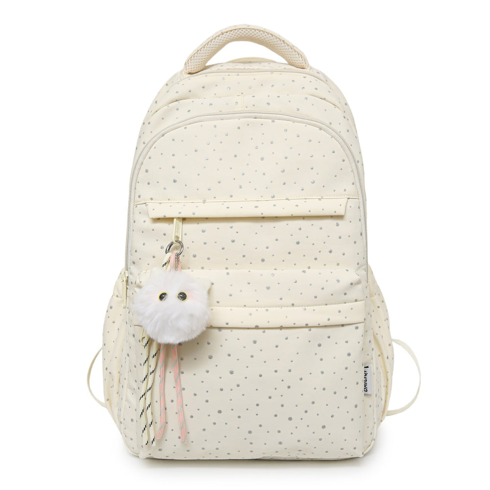 New arrival fresh school bag easiest for match college student junior high school girl polka dot floral large capacity cute lightweight backpack