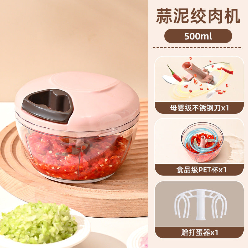 Garlic masher manual garlic puller kitchen multifunctional garlic masher ginger garlic meat mashed food meat grinder vegetable cutter handy gadget
