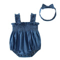 Baby clothes summer thin newborn baby girl bag butt clothes summer small month-old camisole denim khaki
