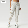 New lightweight, quick-dry, breathable women's activewear leggings - outdoor casual, loose fit, mid-rise, jogger style cargo pants d25002