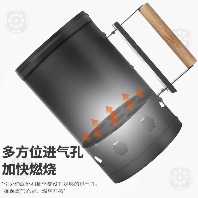 Outdoor household charcoal fire starter charcoal bucket bamboo charcoal ignition bucket barbecue stove igniter tea hot pot portable tool
