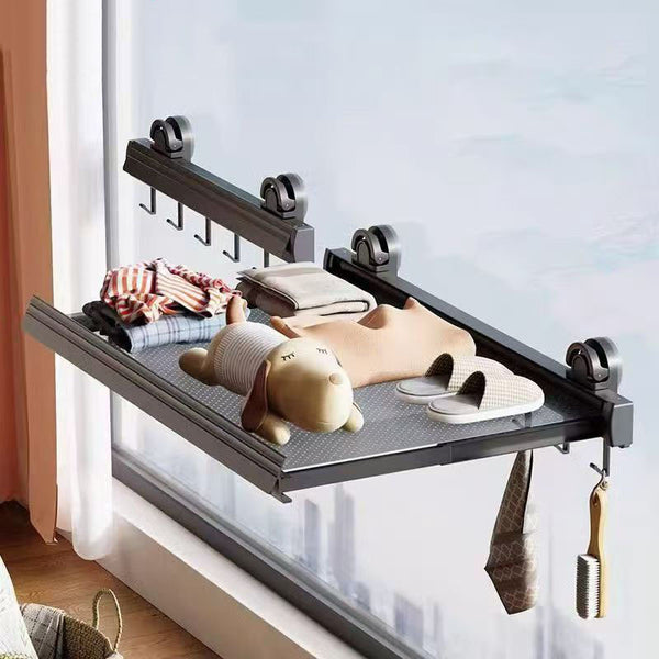 Suction cup balcony shoe drying rack window sill drying rack window drying net guardrail small drying pillow socks clothes drying artifact