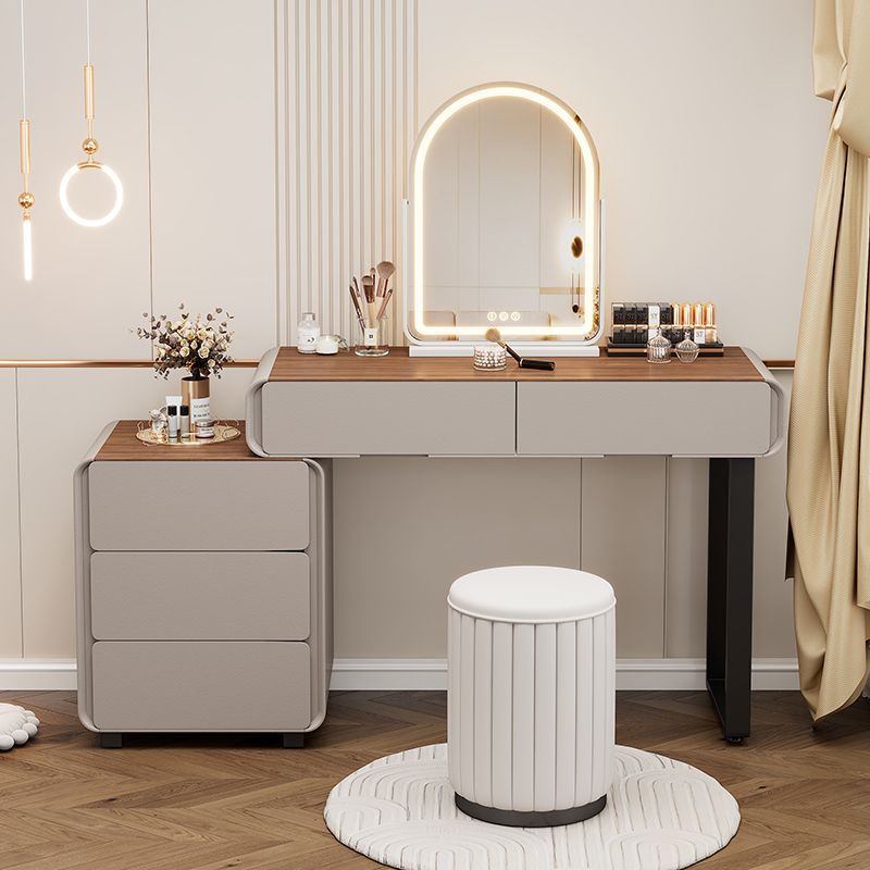new master bedroom vanity table - solid wood, light luxury, high-end feel, chest of drawers integrated makeup vanity, bedroom makeup table
