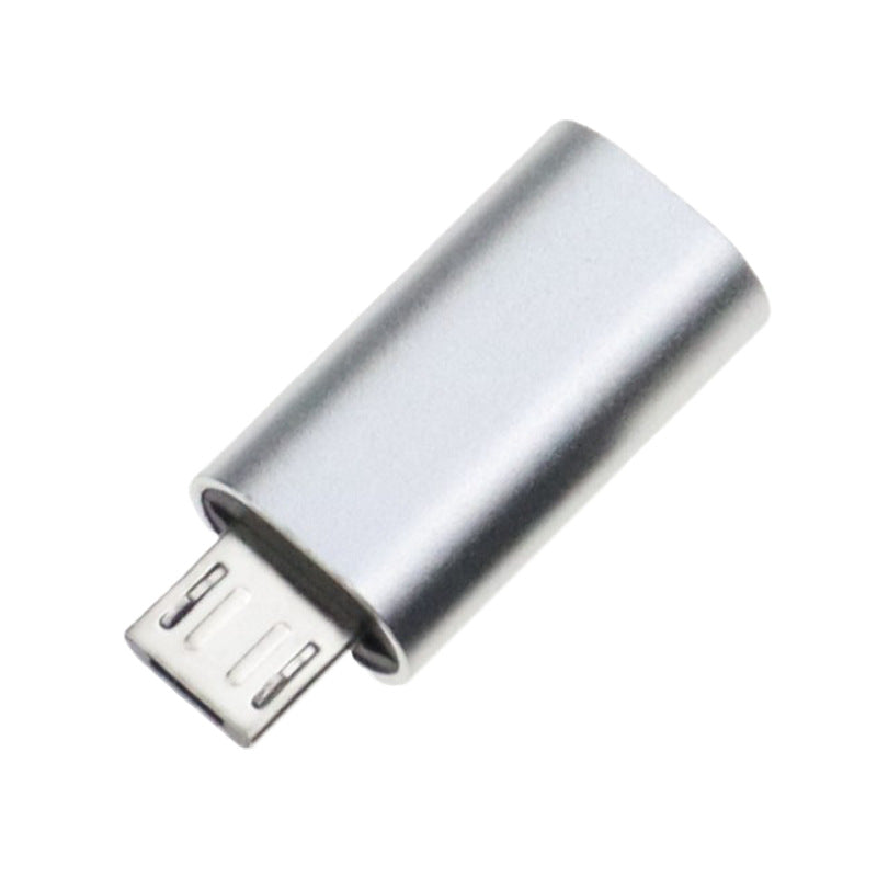 Type-c female to micro usb adapter for phone charging and data transfer, v8 converter with tpc interface, 5-pin android otg