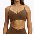 brushed quick-drying v-neck yoga bra y-shaped beautiful back adjustable intimates fitness running sports bra 9313