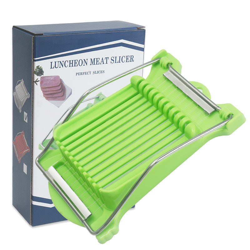 10-Line Lunch Meat Ham Slicer Kitchen Tools Fruit Cutting Banana Slices Egg Sausage Splitting Color Box