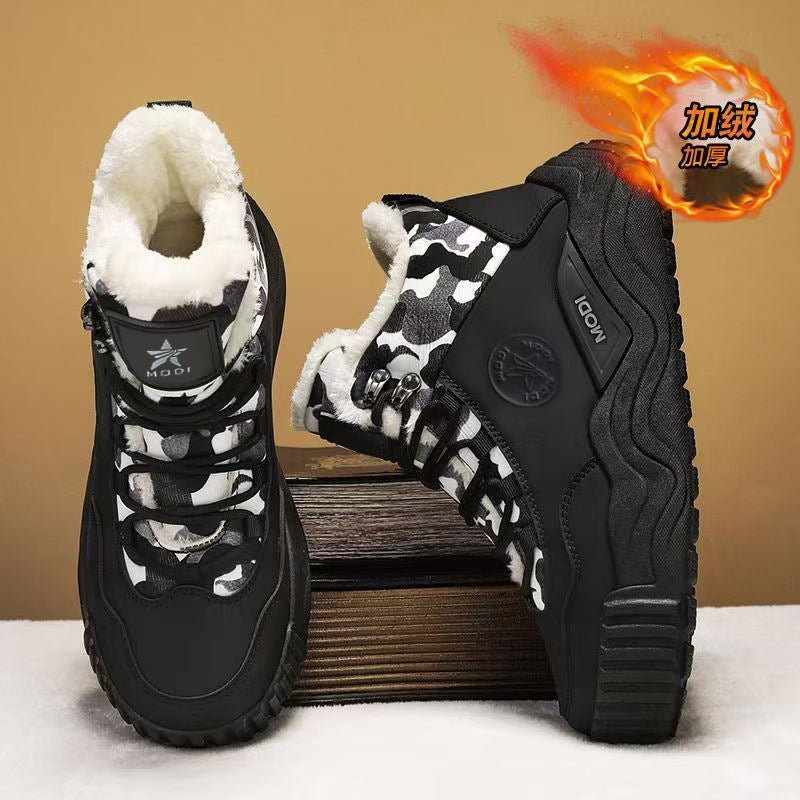 Northeastern snow boots for men winterfleece-linedthickenedheattech two-cotton shoes for men minus 40 degrees cold-proof boots waterproof outdoor