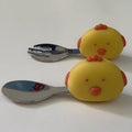 Kids' short-handled 316 stainless steel fork and spoon set - baby feeding utensils for training, fresh & cute design