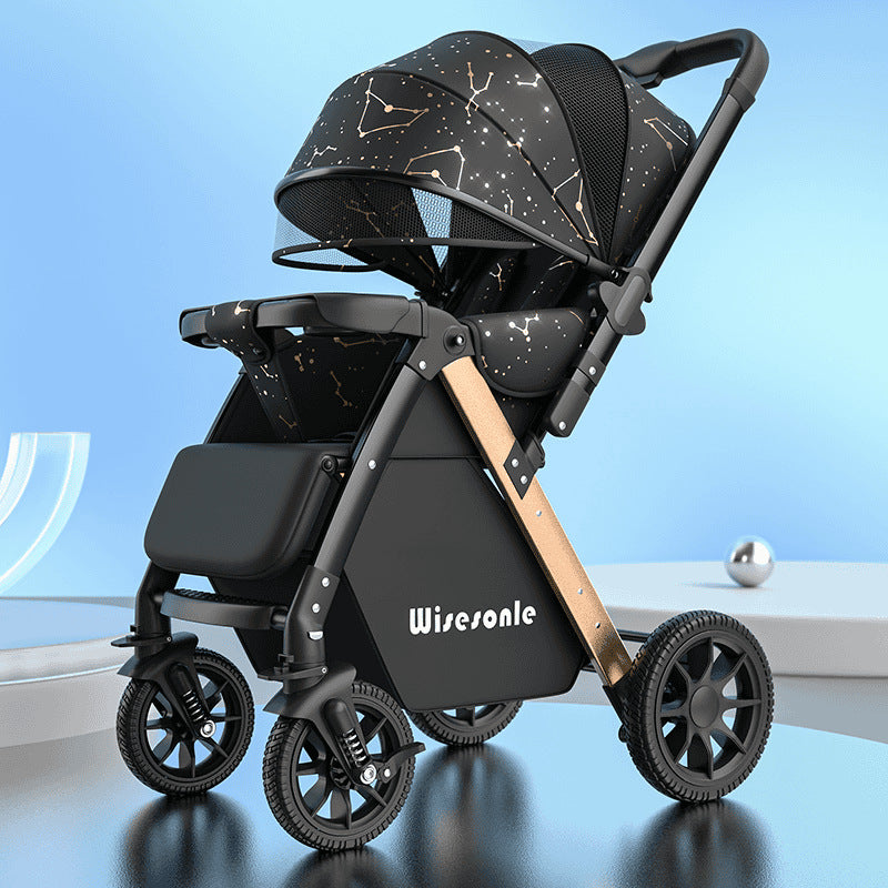Baby stroller can sit or lie down high view lightweight foldable two-way stroller kids stroller walking baby wholesale
