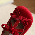 Vancahao  spring/autumn new girls' suede bow princess shoes ballet flats kids mary janes