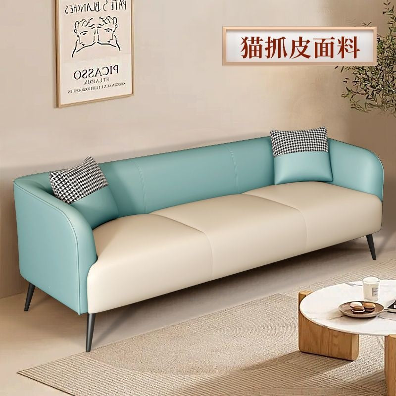 Fully assembled technical fabric sofa small apartment scandinavian double two or three people living room rental apartment popular style simple
