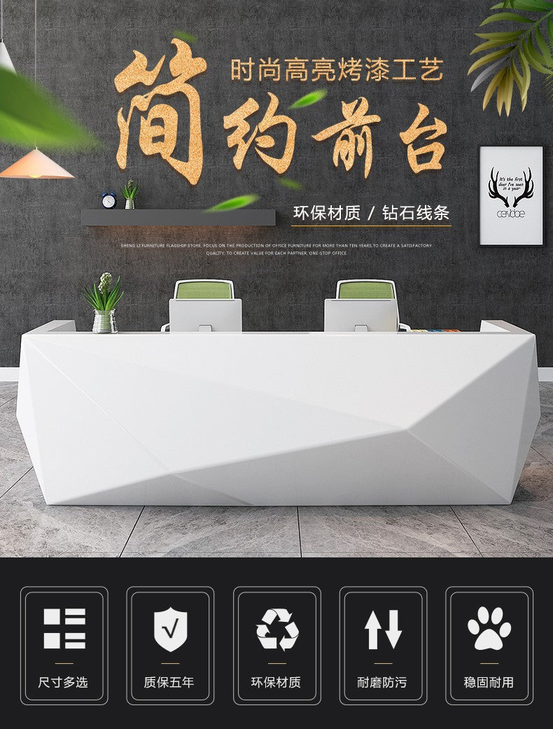 Front desk fashioncasual modern welcome creative cashier counter consultation counter paint 1.7m