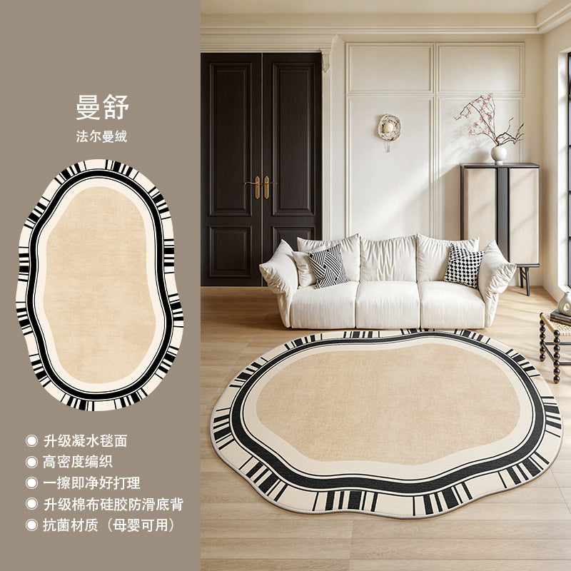 Distributed carpet living room no-wash and wipeable new arrival medieval style frenchretro special-shaped irregular stain-resistant bedroom floor mat
