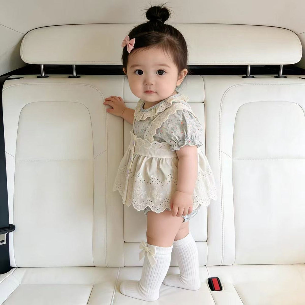 Summer bodysuit & dress set for baby girls - princess style - perfect for baby showers, first birthday celebrations, and adorable photoshoots!