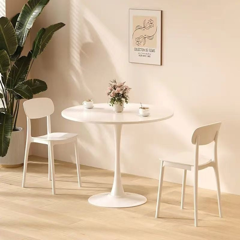 Negotiation table dining table popularwhite scandinavianins round milk tea coffee shop table and chair combination tulip dining table