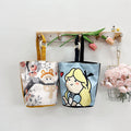 Kids hand-held lunch bag cute forest style lightweight work satchel bag for mothers to travel large capacity canvas bucket bag