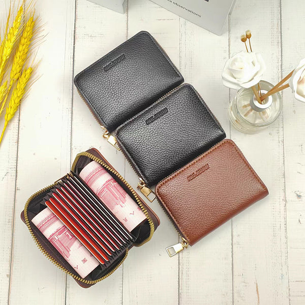 Trendy Organ Card Position Bag Multi-Card Position Card Page Women's Card Men's Card Clip Zipper Card Holder Credit Card Bag