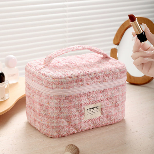 Beilian's new large-capacity cosmetic bag, travel brush, skin care product storage bag, portable girl lipstick wash bag.