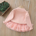 Girlsweaterfall and winter style aisha princess group tutu skirtfall and winternew arrival baby girl k-styleknittingcardigansuit