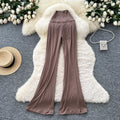 European and american ins wear women's autum relaxed casual high waist silm hip pants sports yoga flared pants