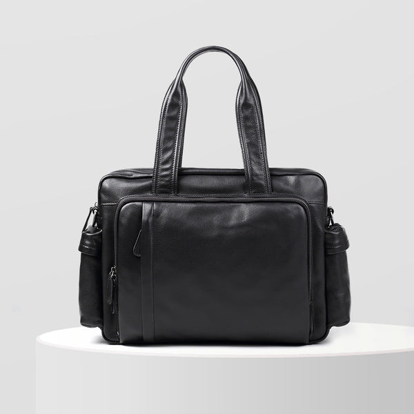 New Leather Men's Bag Casual Tote Men's Briefcase Fashion Business Travel Bag Large Capacity Men's Handbag