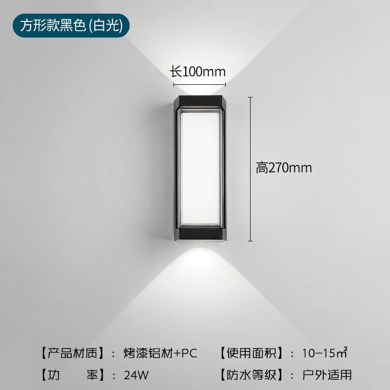 Led modern minimalist waterproof wall light outdoor courtyard lamp double head balcony light hotel corridor living room staircase wall sconce