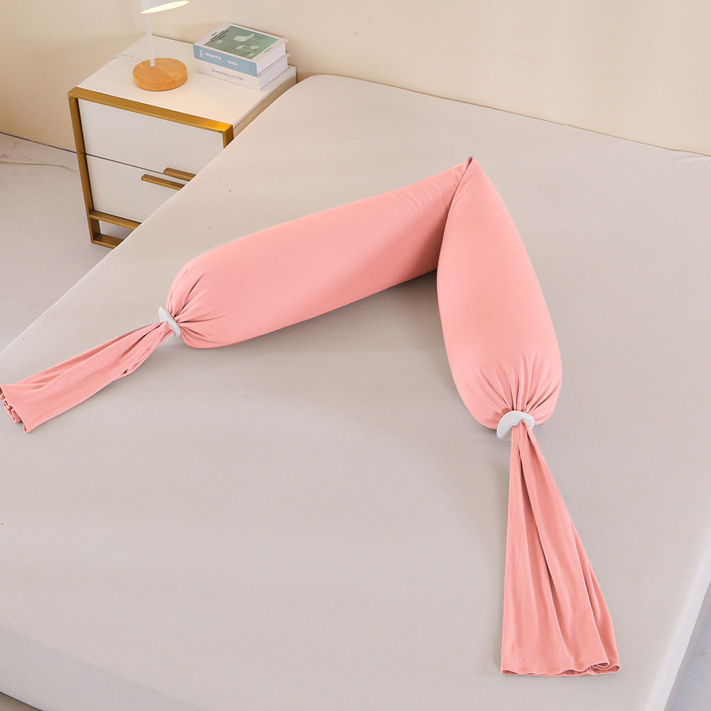 Pregnancy pillow - lumbar support, side sleeper, abdominal support, long body pillow - pregnancy side sleeping pillow with granular filling