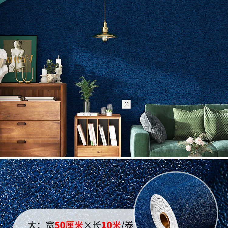 Super thick wallpaper, self-adhesive diatom mud, linen wall sticker, soft and hard wall covering, wall covering, renovation of living room, bedroom background wallpaper