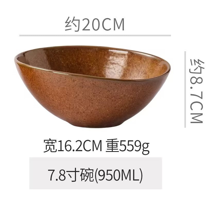 Vintage irregular high-end bowls, plates, and dishes - restaurant, hotel, and home tableware - unique dinnerware for serving dishes, desserts, rice bowls, and plating
