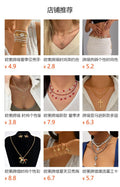 Wholesale korean-style necklace: trendy ins jewelry for autumn/winter. versatile, diamond-studded butterfly pearl sweater necklace with a chic, chanel-inspired design for women