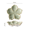 Insstylish five-pointed petal ceramic plate entrance jewelry display tray internet celebrity props storage plate