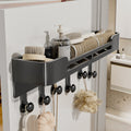 Gun gray towel rack, punch-free bathroom bathroom storage rack, wall-mounted towel rack, bathroom bedroom door storage