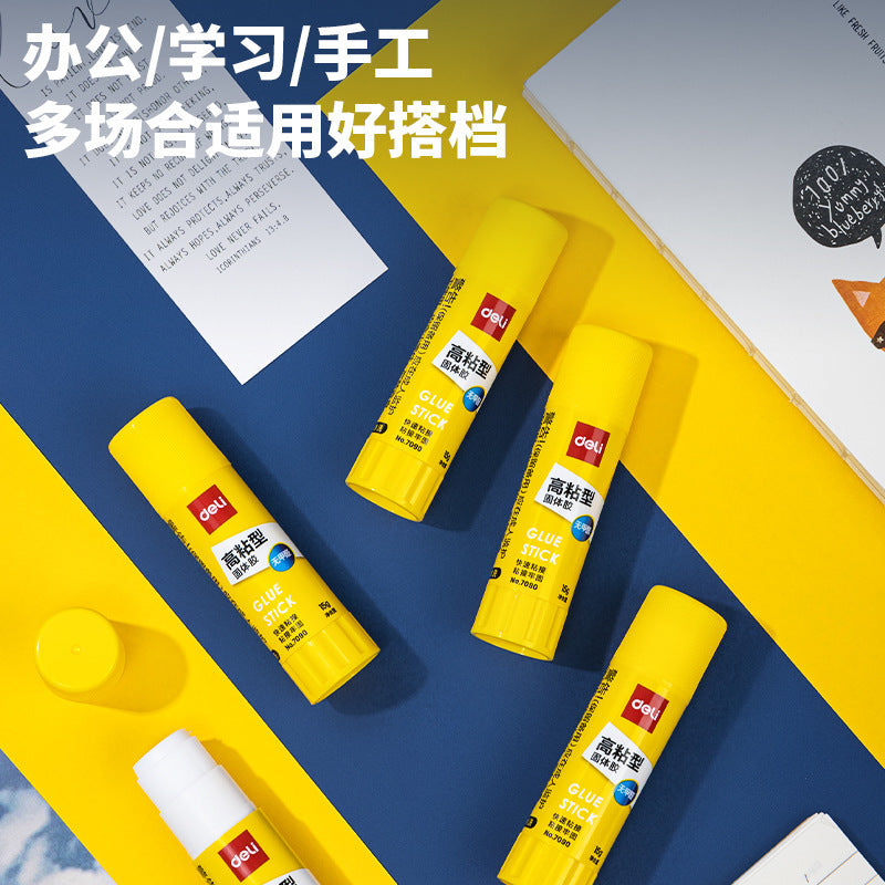 Deli 7090 solid glue high viscosity 15g glue stick, bonded solid glue student glue office stationery wholesale