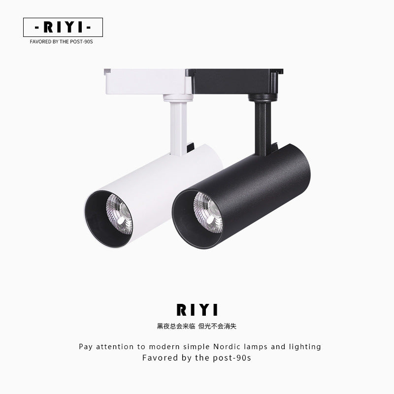 Track light clothing store commercial 30w guide rail light super bright living room home led spotlight surface mounted Zhongshan lighting white