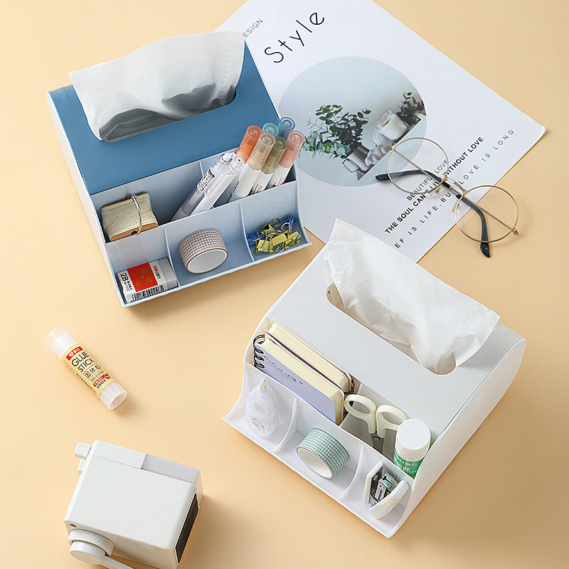 Original European-style simple desktop multi-functional storage box, student desk pen holder, cosmetic induction tissue box
