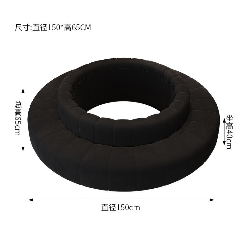Trendy creative sofa for shopping malls, clubs, and lounges - large round sofa, reception sofa, reversible seating sofa